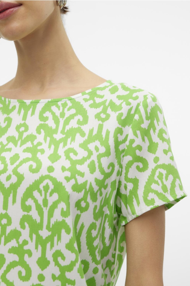 VMEASY JOY S/S TOP WVN GA 10297345 CLASSIC GREEN/KYLIE